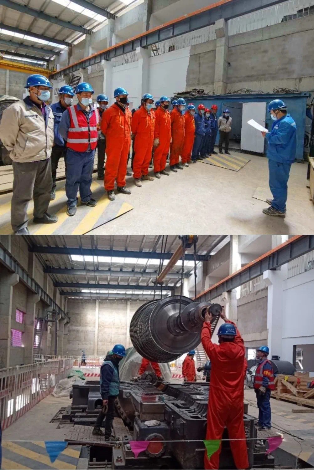 1587342692930871xGW3.jpg 國源公司榆林市生活垃圾焚燒發(fā)電項目1號汽輪機順利扣缸.jpg